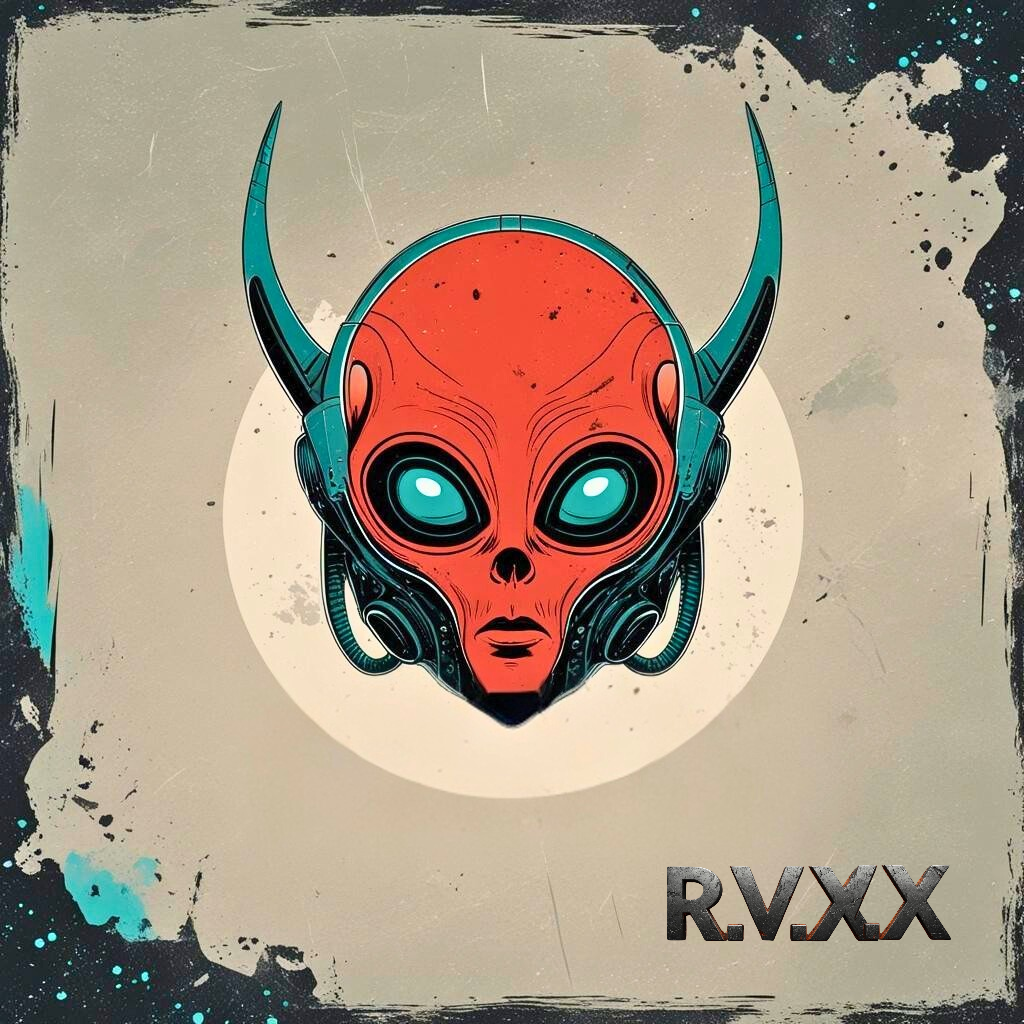 RVXX otherworldly logo with glowing accents