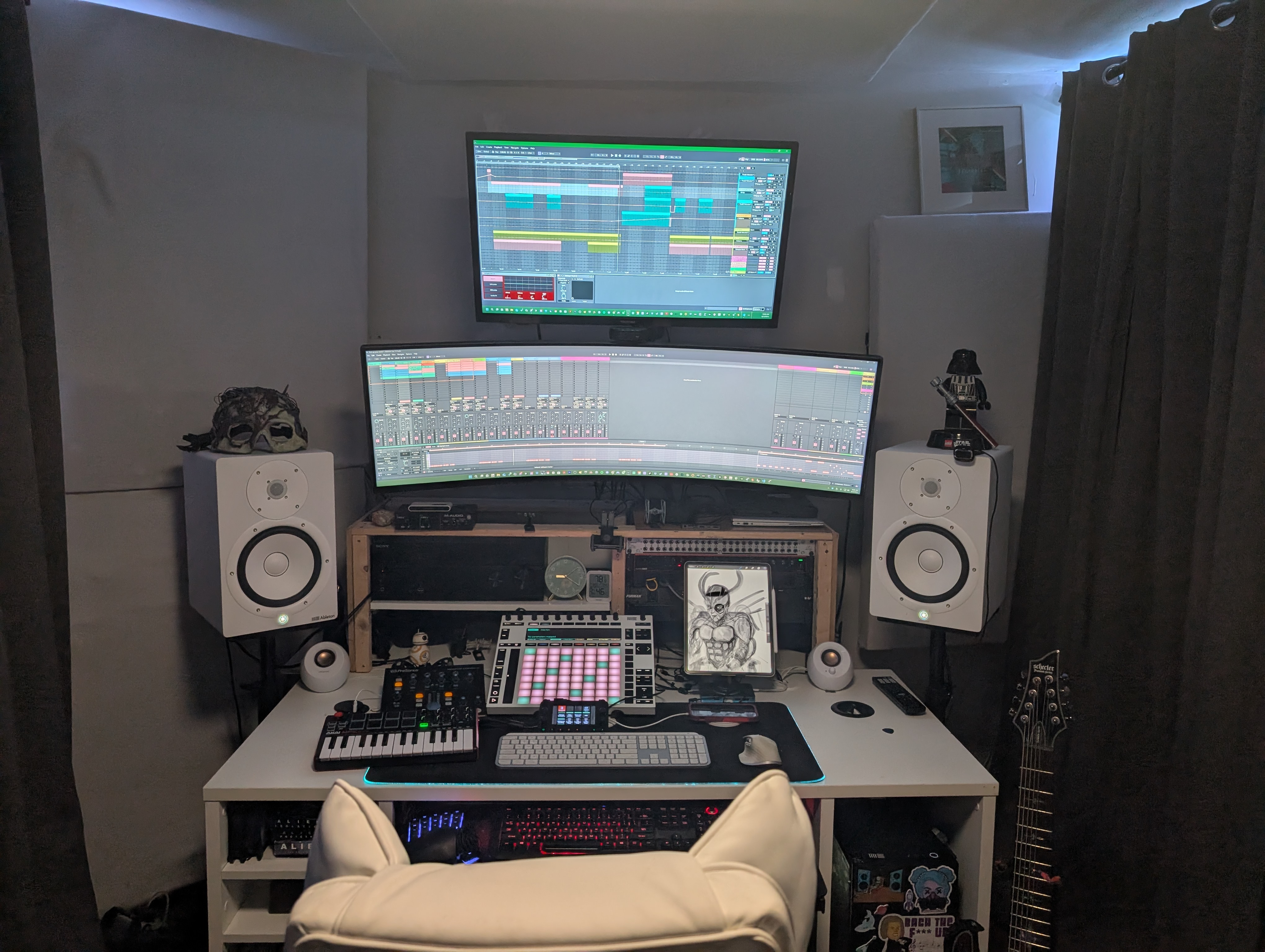 Sustainable creative technology storage setup
